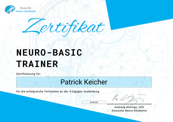 Zertifikat Neuro-Basic-Trainer, Deutsche Neuro-Akademie